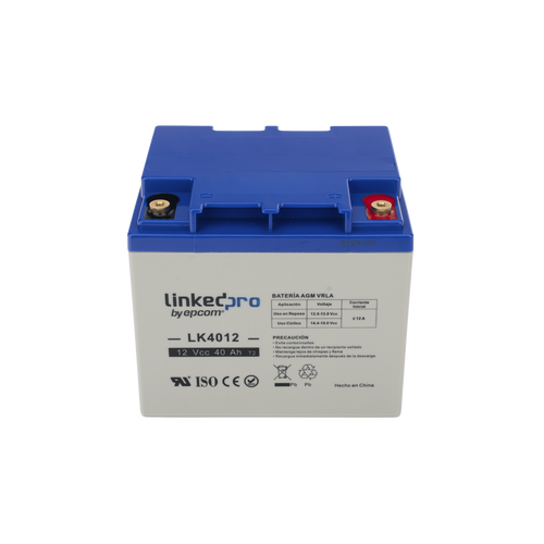 Batería de respaldo 12 V | 40 Ah | AGM | Especial para Seguridad Electrónica | UPS | Sistemas de Emergencia | Certificada UL | Vida útil 5 años | Terminales T2