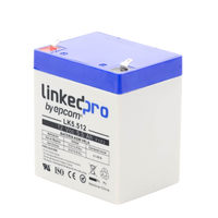 Batería de respaldo 12 V  |  5.5 Ah  |  AGM | Especial para Seguridad Electrónica | UPS | Sistemas de Emergencia  | Vida útil 5 años | Terminales F1  + Adaptador F2