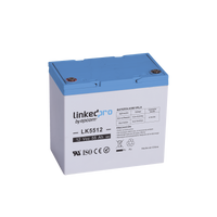 Batería 12 V / 55 Ah / UL / Tecnología AGM / Vida útil promedio de 5 años / Para uso en equipo electrónico, Alarmas de Intrusión / Incendio/ Control de acceso / Video Vigilancia / T2