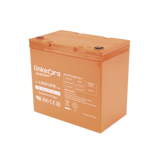Batería de respaldo  12 V | 55 Ah | AGM | Certificada UL94-V0 Retardante a la Flama | Especial para Seguridad Electrónica | UPS  | Sistemas de emergencia | Vida útil 5 años | Terminales T2