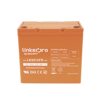 Batería de respaldo  12 V | 55 Ah | AGM | Certificada UL94-V0 Retardante a la Flama | Especial para Seguridad Electrónica | UPS  | Sistemas de emergencia | Vida útil 5 años | Terminales T2