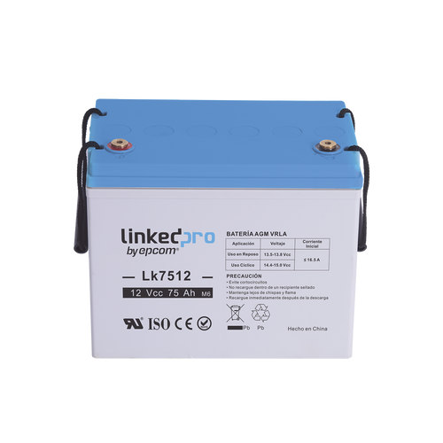 Batería de respaldo 12 V |  75 Ah | AGM | Especial para equipo electrónico | UPS  | Sistemas de Emergencia | Aplicaciones Fotovoltaicas | Terminales T3