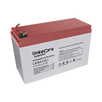 Batería de Litio 12.8 Vcc / 9 Ah / Tecnología LiFePO4 /2000 Ciclos de Vida/ Para uso en equipo electrónico, UPS (litio) / Incendio/ Control de acceso / Video Vigilancia / Terminales F1 ( Incluye adaptador para terminal F2 )