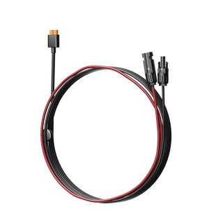 Cable 2.5 m, Negro, Calibre 12 AWG con Terminales MC4 Macho y Hebra para Terminal XT60