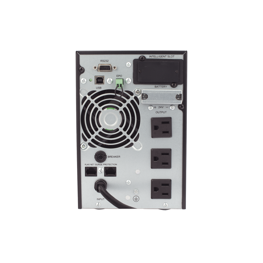 UPS 1000VA/900W  Online Doble Conversión /Pantalla LCD / 3 tomas 5-15R / Regulación de Voltaje / Protección RJ45
