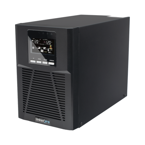 UPS 1000VA/900W  Online Doble Conversión /Pantalla LCD / 3 tomas 5-15R / Regulación de Voltaje / Protección RJ45