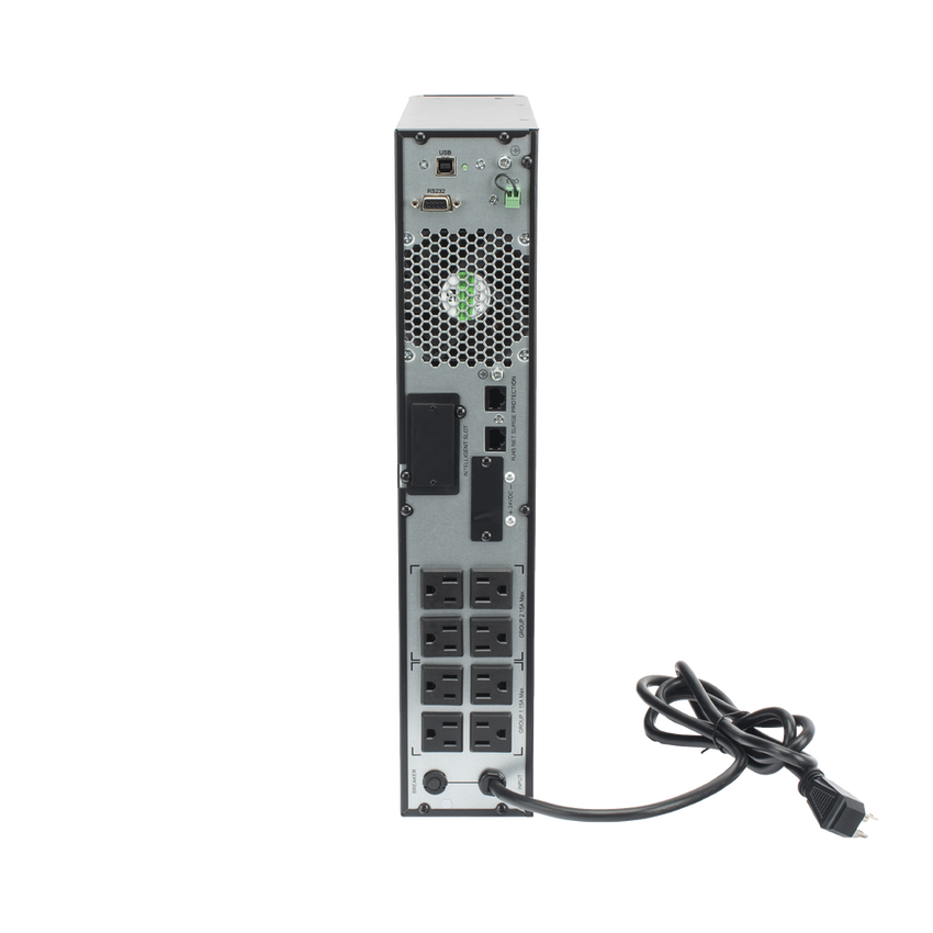 UPS de 1000VA/900W / Topología On-Line Doble Conversión / Entrada y Salida de 120 Vca / Clavija de Entrada NEMA 5-20P / Pantalla LCD Configurable / Formato Rack/Torre / 8 Salidas
