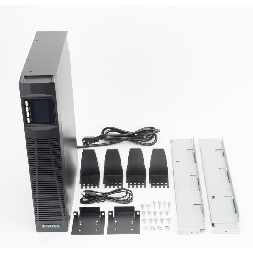 UPS de 1000VA/900W / Topología On-Line Doble Conversión / Entrada y Salida de 120 Vca / Clavija de Entrada NEMA 5-20P / Pantalla LCD Configurable / Formato Rack/Torre / 8 Salidas