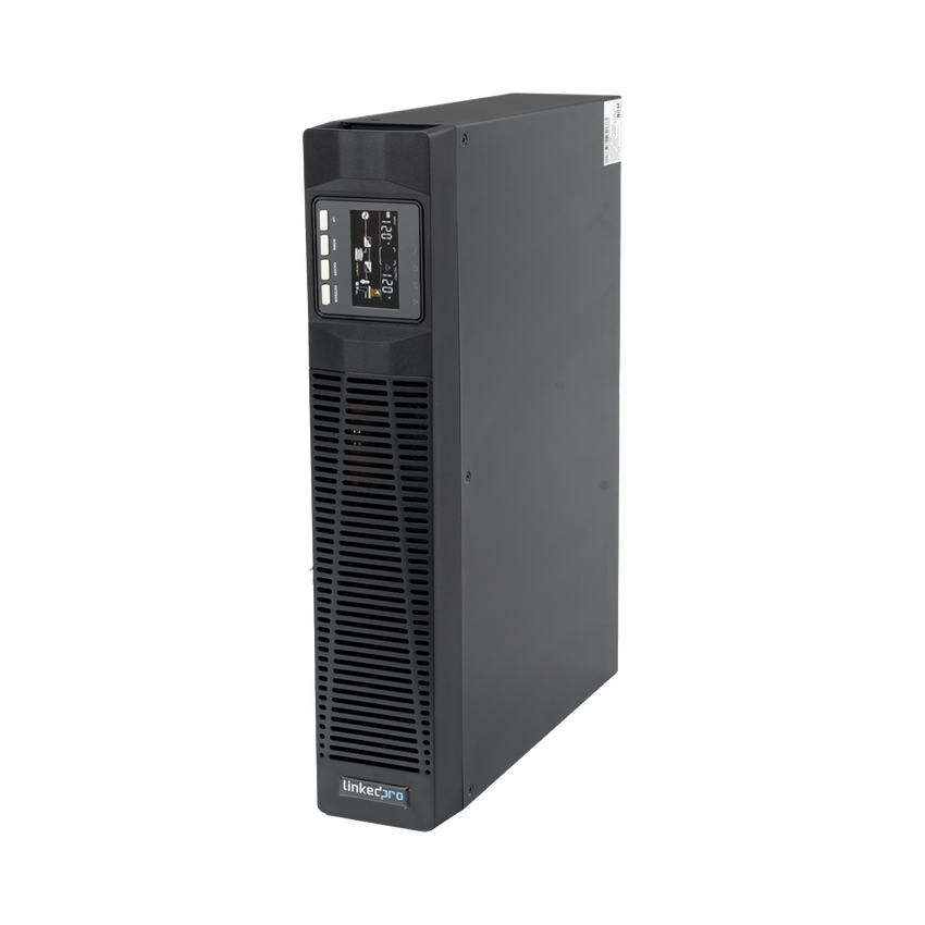 UPS de 1000VA/900W / Topología On-Line Doble Conversión / Entrada y Salida de 120 Vca / Clavija de Entrada NEMA 5-20P / Pantalla LCD Configurable / Formato Rack/Torre / 8 Salidas