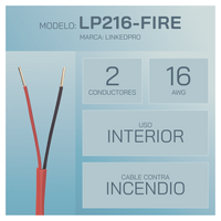 Alambre de Alarma contra Incendios - Bobina de 305 Metros (1000 Pies): 2 x 16 AWG, Rojo, Tipo FPLR, (UL) FT4, Ideal para Sistemas de Detección y Evacuación de Incendios
