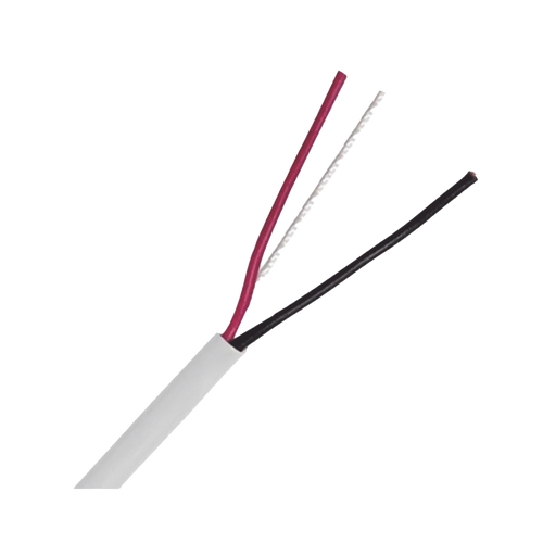 Cable 305 Metros: 2 x 18 AWG, Color Blanco, CM, Para Sistemas de Seguridad y Alarmas