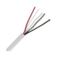 Bobina de Cable 305 Metros: 4 x 22 AWG, Color Blanco, CM, Para Sistemas de Seguridad y Alarmas