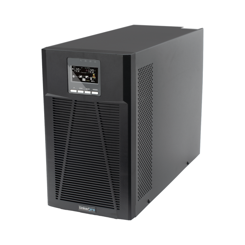 UPS 2000VA/1800W Online Doble Conversión /Pantalla LCD / 4 tomas 5-15R / Regulación de Voltaje / Protección RJ45