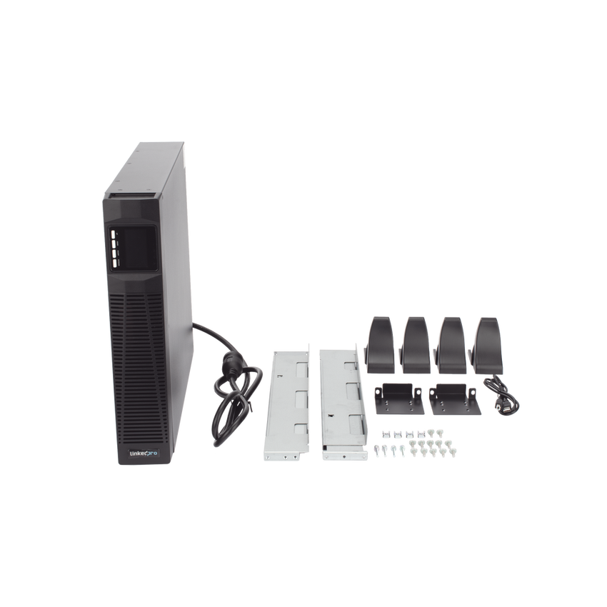 UPS de 2000VA/1800W / Topología On-Line Doble Conversión / Entrada y Salida de 120 Vca / Clavija de Entrada NEMA 5-20P / Pantalla LCD Configurable / Formato Rack/Torre