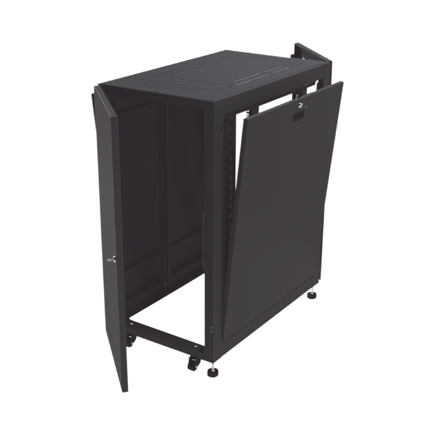 Gabinete Profesional para Telecomunicaciones de 24UR, 600 mm de Ancho x 1000 mm de Profundidad, Se envía el Gabinete Armado.