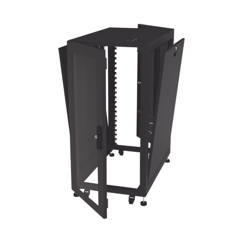 Gabinete Profesional para Telecomunicaciones de 24UR, 600 mm de Ancho x 1000 mm de Profundidad, Se envía el Gabinete Armado.