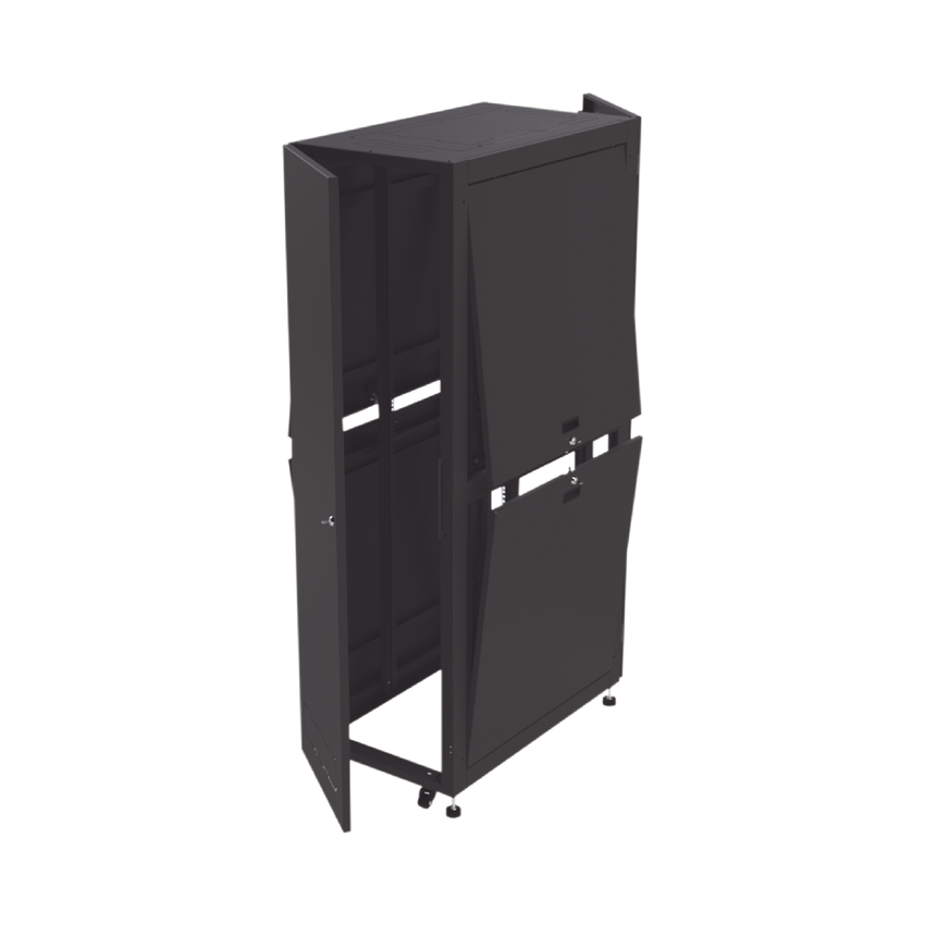 Gabinete para Telecomunicaciones Rack Estándar de 19", 42UR, 600 mm Ancho x 1000 mm Profundidad. Fabricado en Acero, Se envía el Gabinete Armado.