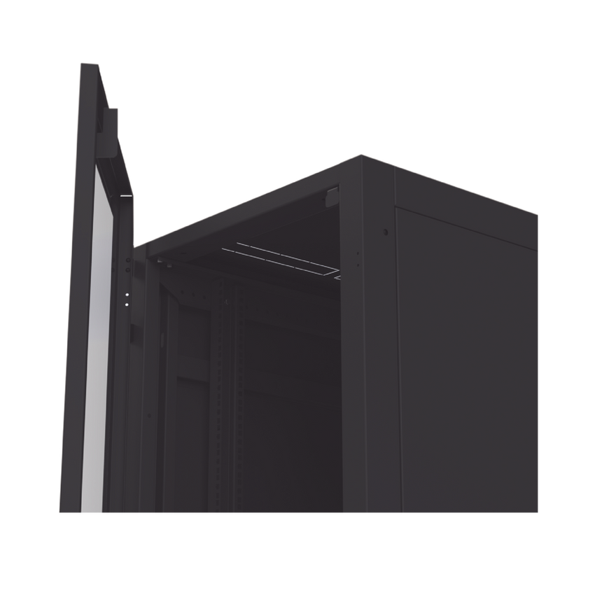 Gabinete para Telecomunicaciones Rack Estándar de 19", 42UR, 600 mm Ancho x 1000 mm Profundidad. Fabricado en Acero, Se envía el Gabinete Armado.