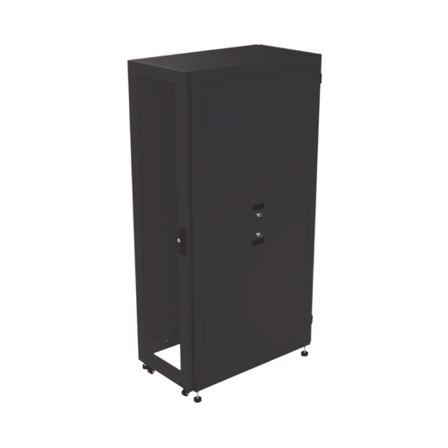 Gabinete para Telecomunicaciones Rack Estándar de 19", 42UR, 600 mm Ancho x 1000 mm Profundidad. Fabricado en Acero, Se envía el Gabinete Armado.