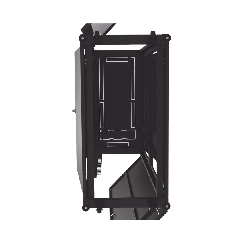 Gabinete Profesional para Telecomunicaciones de 45UR, 1200 mm Profundidad, Incluye 2 Organizadores Verticales de 45 Unidades de Rack, Se envía el Gabinete Armado.