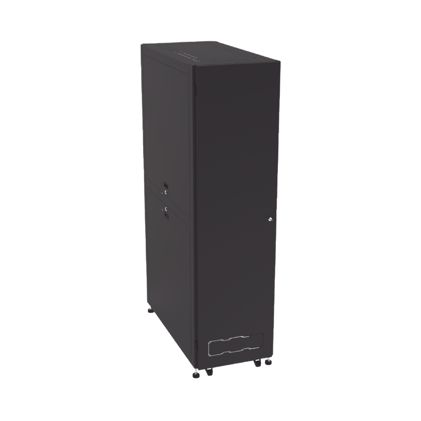 Gabinete Profesional para Telecomunicaciones de 45UR, 1200 mm Profundidad, Incluye 2 Organizadores Verticales de 45 Unidades de Rack, Se envía el Gabinete Armado.