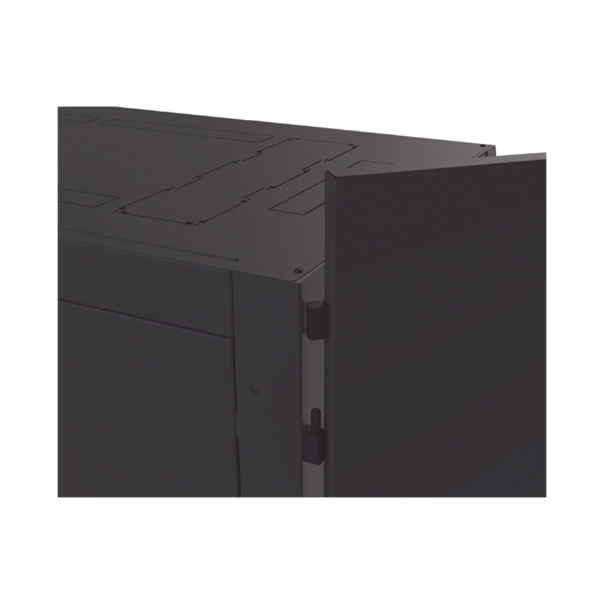 Gabinete Profesional para Telecomunicaciones de 45UR, 1200 mm Profundidad, Incluye 2 Organizadores Verticales de 45 Unidades de Rack, Se envía el Gabinete Armado.