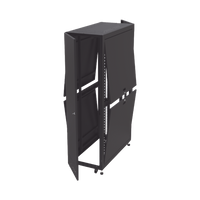 Gabinete Profesional para Telecomunicaciones de 45UR, 1200 mm Profundidad, Incluye 2 Organizadores Verticales de 45 Unidades de Rack, Se envía el Gabinete Armado.