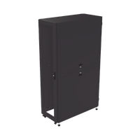 Gabinete Profesional para Telecomunicaciones de 45UR, 1200 mm Profundidad, Incluye 2 Organizadores Verticales de 45 Unidades de Rack, Se envía el Gabinete Armado.