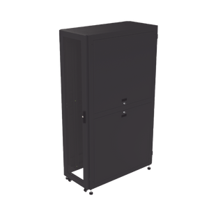 Gabinete Profesional para Telecomunicaciones de 45UR, 1200 mm Profundidad, Incluye 2 Organizadores Verticales de 45 Unidades de Rack