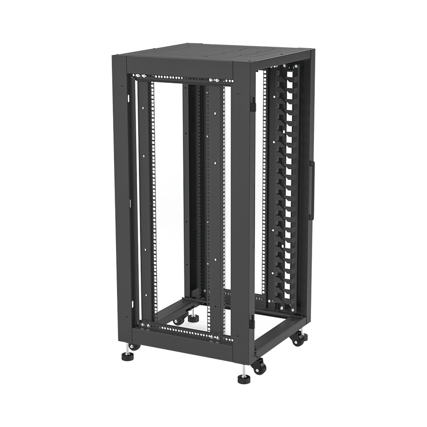 Gabinete Profesional para Telecomunicaciones de 19in, Instalación a Piso, 24UR, 600 mm Profundidad, Se envía el Gabinete Armado.