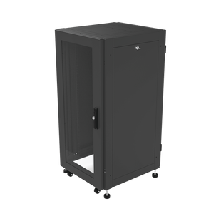 Gabinete Profesional para Telecomunicaciones de 19in, Instalación a Piso, 24UR, 600 mm Profundidad, Se envía el Gabinete Armado.