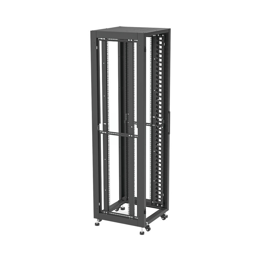 Gabinete para Telecomunicaciones Rack Estándar de 19", 42UR, 600 mm Ancho x 600 mm Profundidad. Fabricado en Acero, Se envía el Gabinete Armado.