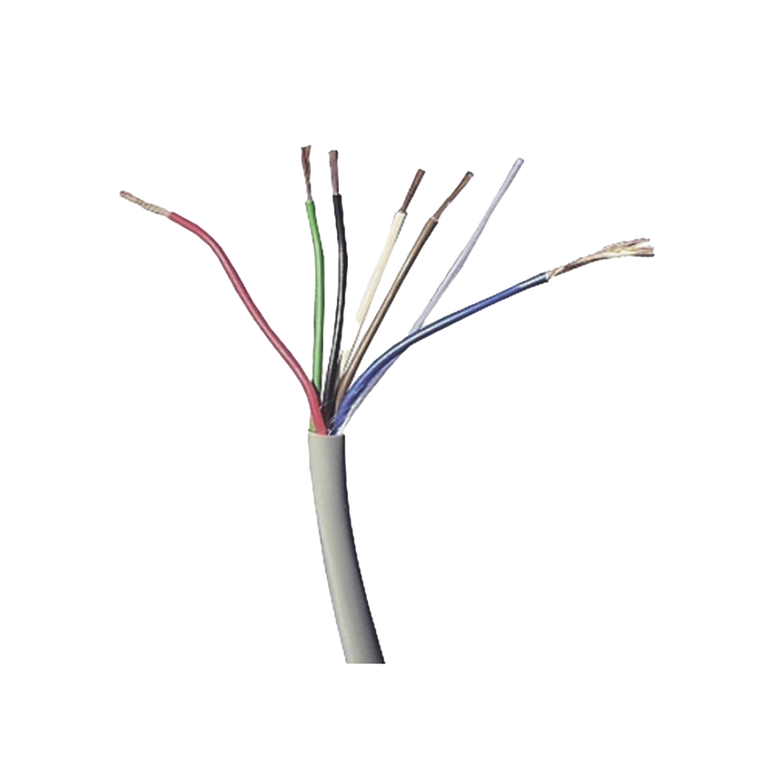 Bobina de Cable 305 Metros: 6 x 22 AWG, Color Blanco, CMR, Para Sistemas de Seguridad y Alarmas