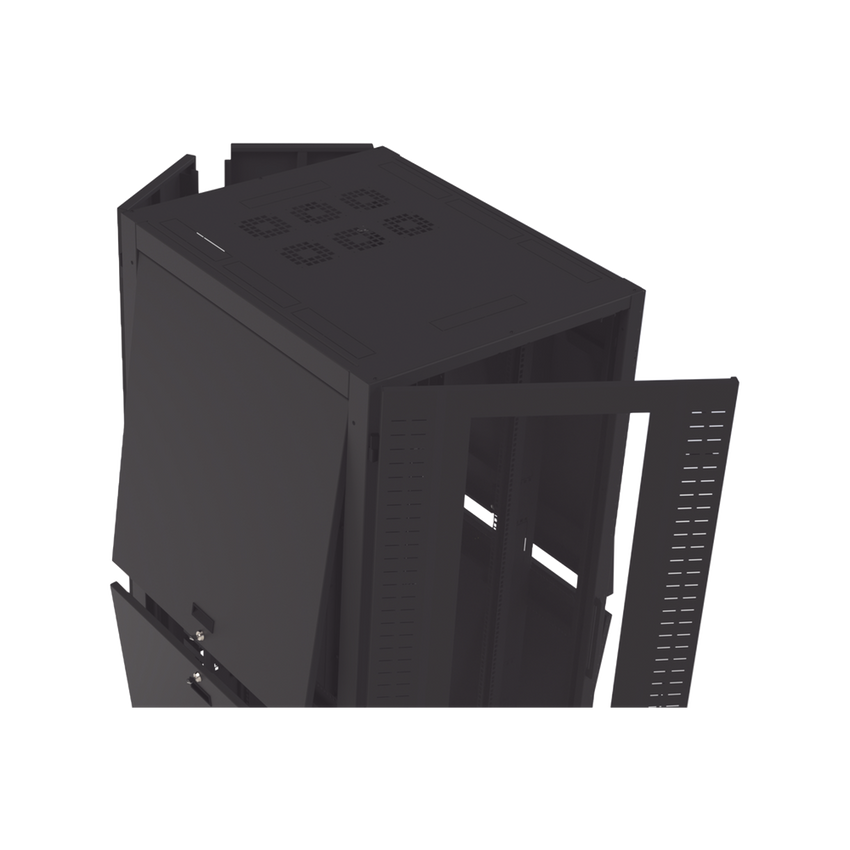 Gabinete para Telecomunicaciones Rack Estándar de 19", 42UR, 800 mm Ancho x 1000 mm Profundidad. Fabricado en Acero, Se envía el Gabinete Armado.