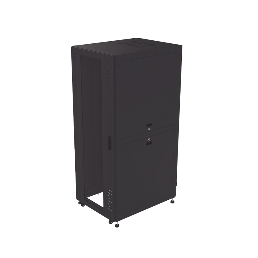 Gabinete para Telecomunicaciones Rack Estándar de 19", 42UR, 800 mm Ancho x 1000 mm Profundidad. Fabricado en Acero, Se envía el Gabinete Armado.