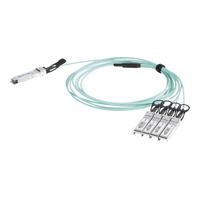Cable AOC QSFP+ de 40 Gbps a 4x 10 Gbps / Cable de fibra óptica Activo / Longitud: 2 metros