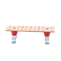 Barra Unión Telecom TMGB / 12 x 4 x 1/4 in / 100% Cobre / 12+24 Orificios / Aisladores Rojos / J-STD-607-A