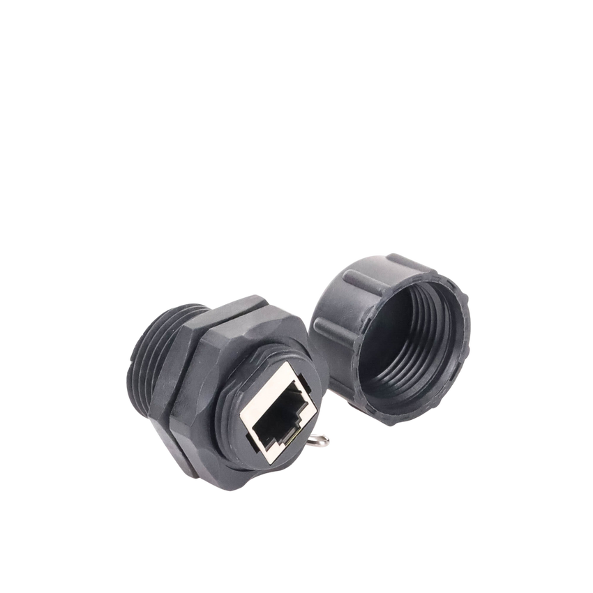 Acoplador Industrial RJ45-RJ45 Categoría 6 Blindado IP67 (Waterproof)