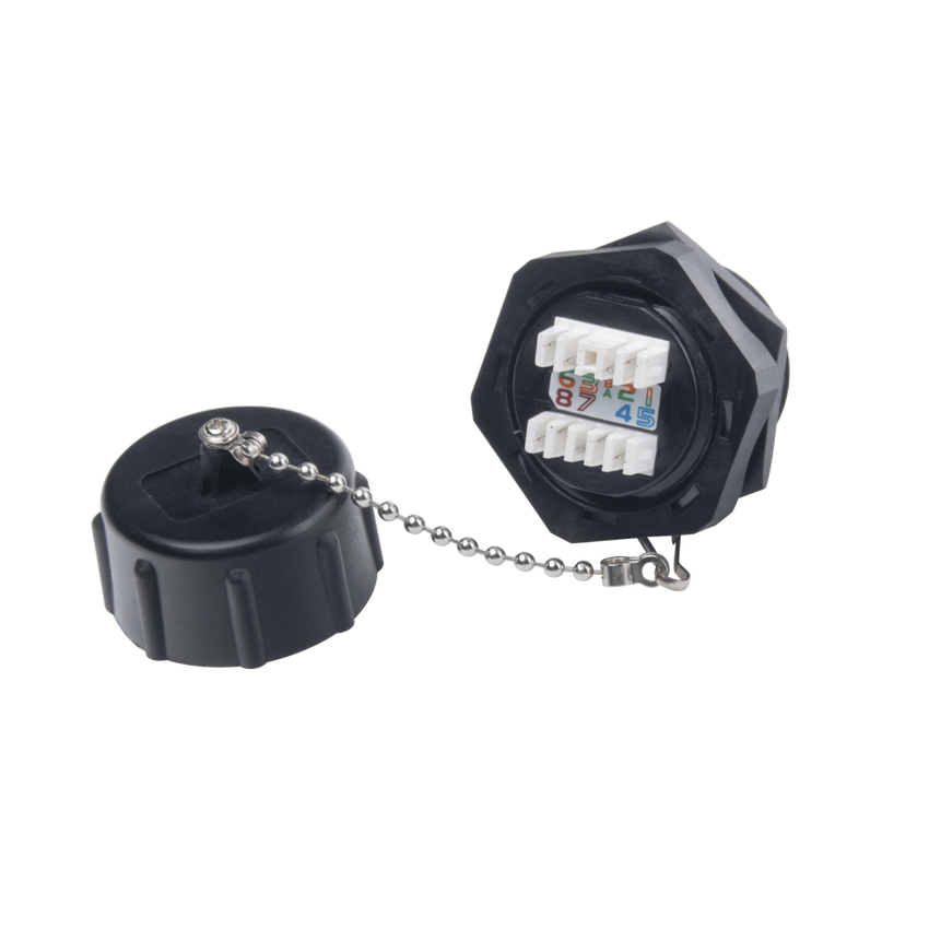Jack Industrial RJ45 Categoría 6 Blindado, IP67 (Waterproof)