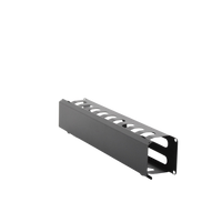 Organizador de Cables Horizontal de 2U para Rack de 19" con Cubierta Metálica