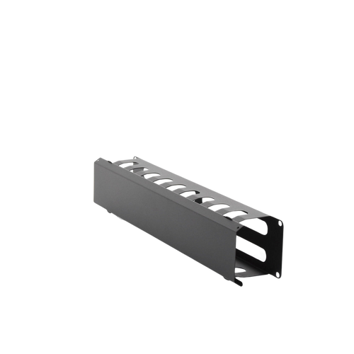 Organizador de Cables Horizontal de 2U para Rack de 19" con Cubierta Metálica