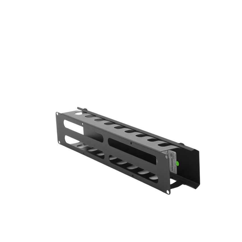 Organizador de Cables Horizontal de 2U para Rack de 19" con Cubierta Metálica