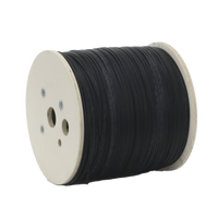 Carrete de 2 Kilómetros de Fibra Óptica Drop Plana, Interior/Exterior G.657A2 Monomodo de 1 Hilo (Unifibra), Dieléctrica, Forro Negro, Compatible con Conectores FASC, FASCUP, FASCLC