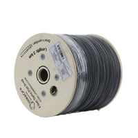 Carrete de 2 km de Fibra Óptica Drop Plana, Interior/Exterior G.657A2 Monomodo de 2 Hilos (Bifibra), Dieléctrica, Forro Negro, (No Soporta Conectores Mecánicos)