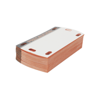 Etiqueta Autolaminada para Identificación de Fibra Óptica Paquete de 25 Piezas, Para Uso Interior/Exterior, Dimensiones de 90 x 50 mm (3.54 x 1.97 Pulgadas), Color Negro con Naranja
