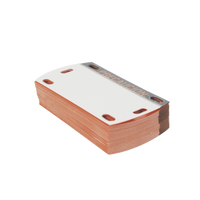 Etiqueta Autolaminada para Identificación de Fibra Óptica Paquete de 25 Piezas, Para Uso Interior/Exterior, Dimensiones de 90 x 50 mm (3.54 x 1.97 Pulgadas), Color Negro con Naranja