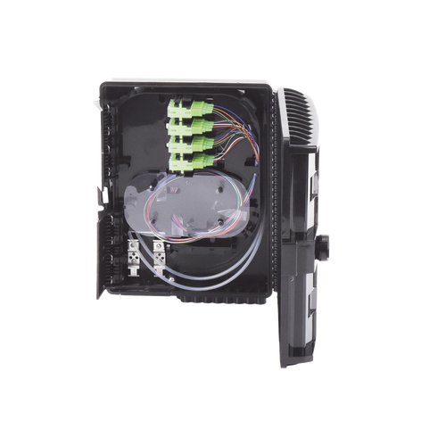 Cierre de Empalme para 24 Fusiones de Fibra Óptica, Interior/Exterior, con 16 Acopladores SC/APC y Splitter 1x16 SC/APC Incluido, IP65