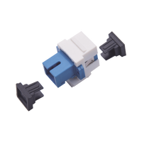 Acoplador Keystone de Fibra Óptica Monomodo SC/PC Simplex a SC/PC Simplex