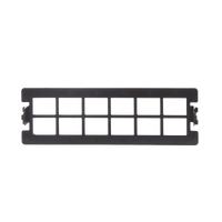 Placa acopladora vacía para Distribuidor de Fibra Óptica LP-ODF-8024, acepta 12 acopladores SC simplex o 12 acopladores LC Duplex, color negro