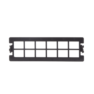Placa Acopladora Vacía para Distribuidor de Fibra Óptica LP-ODF-8024, Acepta 12 Acopladores SC Simplex o 12 Acopladores LC Duplex, Color Negro
